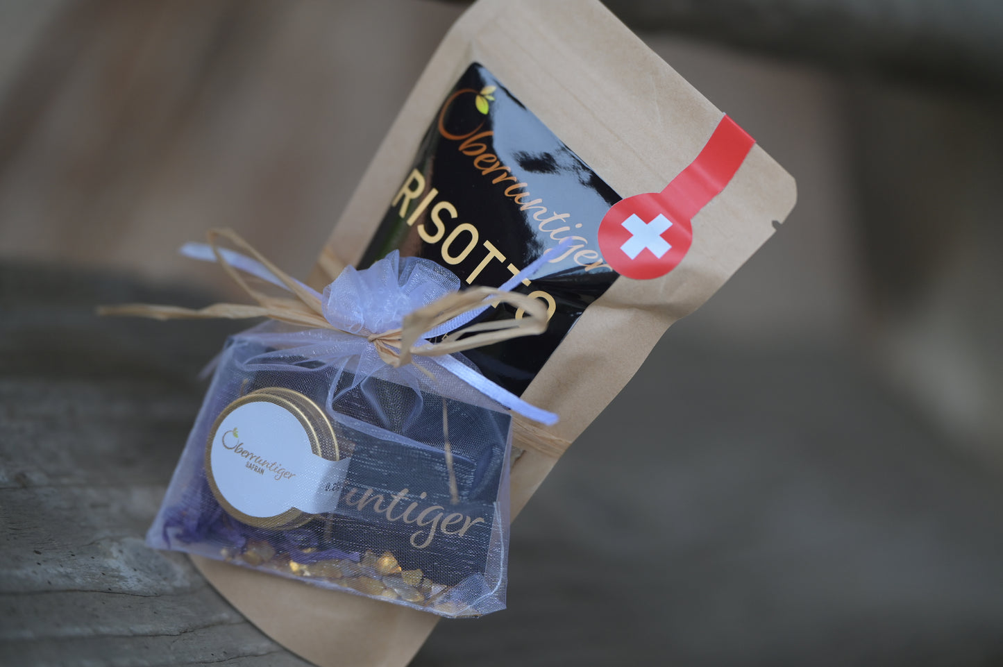 Unpolierter Oberruntiger Risotto-Reis mit 0.25 g Schweizer Safran